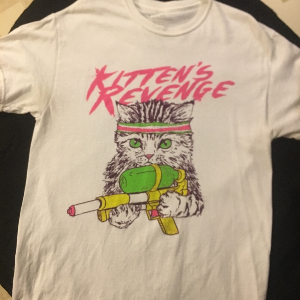 Threadless kittens revenge men's graphic tee.